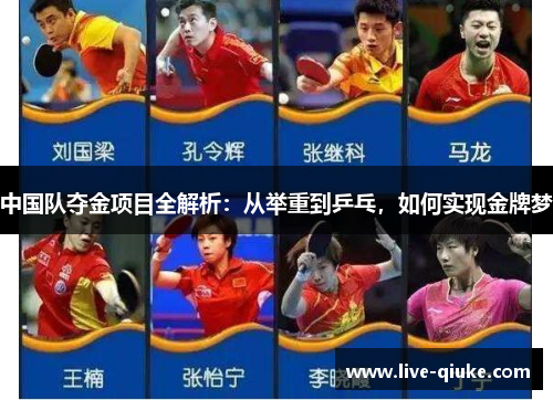 中国队夺金项目全解析：从举重到乒乓，如何实现金牌梦